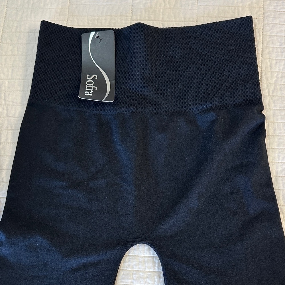 Lot of 2 Black Legging Fleece Lined Seamless High Rise Warm Cozy Bundle - Picture 4 of 6